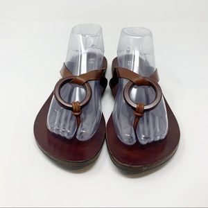 Bally Payson wood ring sandals size 40